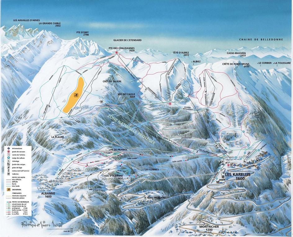 Plan de la Station des Karellis