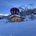 L'environnement des chalets en hiver